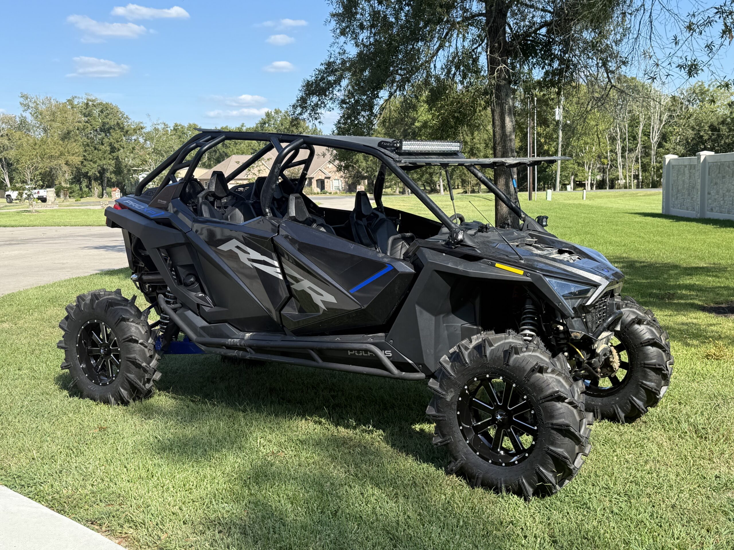2022 Polaris RZR Pro XP4 Ultimate with Super ATV portals, ITP Cryptid tires, MSA M34 Flash wheels and Tusk light bar — Trail Tested TX