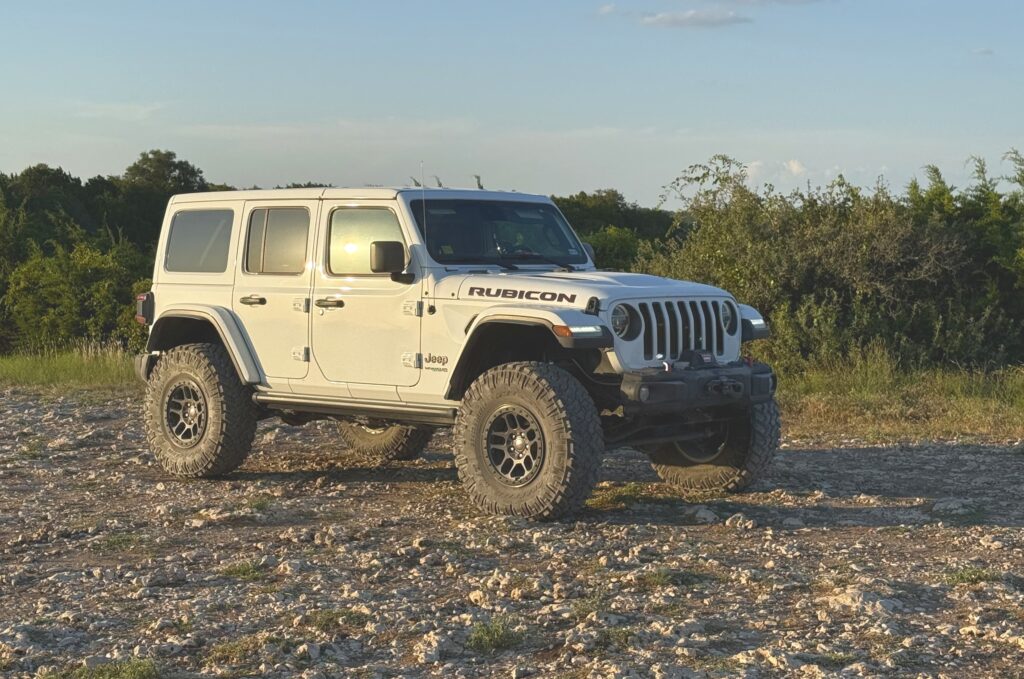 Jeep Wrangler Rubicon at the top of Wild Cat Mountain, Hidden Falls Adventure Park